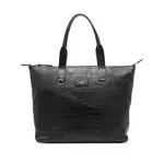 [Dolce & Gabbana] Dolce & Gabbana Crocodile-embossed Leather Tote Bag ONE SIZE BLACK