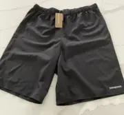 NWT NEW MENS PATAGONIA MEDIUM BLACK FIELD STRIDER FIELD SHORTS RUNNING