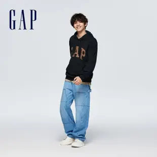 【GAP】男女同款 Logo帽T 碳素軟磨法式圈織系列-多色可選(892186)