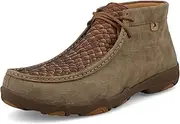 [Twisted X] Men's Chukka Ultralite X Driving Moc, Moc Toe with Ultralite X, Dark Tan & Shitake, 7