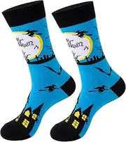 [Generic] Fiance Socks for Her Girls Bats Print Colorful Pattern Novelty Cute Transparent Socks Girls
