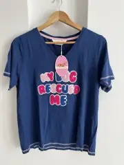 PETER ALEXANDER “My Dog Rescued Me” Sleep Tee Sz M BNWT RRP$59.95