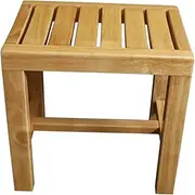 MegLob Wooden Shower Bench, Cypress Solid Wood Bath Seat, Water Resistant Shower Bench, Spa Bench Wood Seat, Shower Bench Stool for Shaving Legs Foot Rest, Small Shower Stool for Inside Shower,M