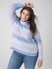 NWT Womens Lane Bryant Classic Cowlneck Ombre Spacedye Sweater - Sz 14/16