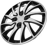 Silver Black Car Hubcap Cover Durable Wheel Rim Protector Enhance Vehicle Appearance Easy to Clean Auto Accessory for Hub Replacement