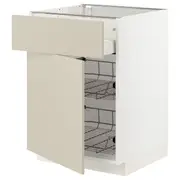 METOD / MAXIMERA base cab w wire basket/drawer/door