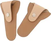 DONFAMDS 2pcs Pu Scissor Bag Ergonomic Cuticle Nipper Pouch for Safe Nail Care Protector for Toenail Clippers for Home and Salon Use
