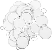 NUOBESTY 200pcs Metal Ring Key Tags Round Labels for Car Keys Metal Purse Tags Quick Organization