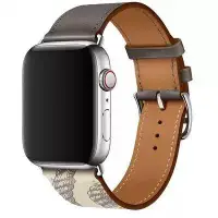 在飛比找Yahoo!奇摩拍賣優惠-適用apple watch6錶帶蘋果錶帶S5軟真皮iwatc