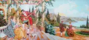 Needlepoint tapestry painted canvas B1235 - Promenade. (24"x50") GobelinL