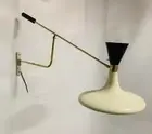 Italian Mid Century Wall Sconce Light Long Swing Arm Brass Wall fixture by LD
