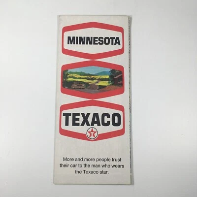 Vintage 1970 Texaco Minnesota Travel Road Map