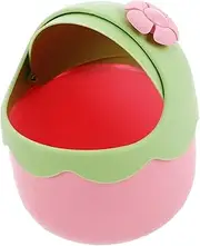 WOONEKY Strawberry Themed Desktop Wastebasket Compact Boys and Girls' Trash Can Office Home Storage Creative Decorative Bin