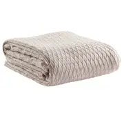 Bianca Gosford Blanket 100% Cotton Soft Sofa/Home Bedding Stone
