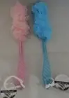 Loofah Back Bath Sponge Scrubber Shower Body Brush Mesh 17" Plastic Long Handle