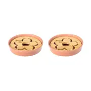 2x Vigar Florganic Soap Tray Dish Storage Container Holder Bath Organiser Pink