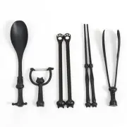 Kitchen Tool Set Cooking Kitchenware Lot 6 Set Cat CAT Black Made In Japan New