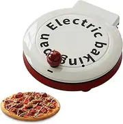 Electric Pizza Maker, 1000w Portable Pizza Oven for Indoor Use, 8 Inch (23cm) Countertop Pizza Maker with Double-Sided Heating, for Homemade Pizza, Crepes, Pancakes, Omelettes, Fast & Even Cooking