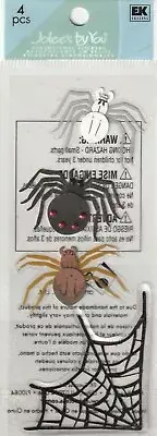 RARE Jolee's 3-D epoxy stickers Halloween SPIDERS & WEB Fast FREE SHIP! 81288