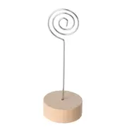 Wooden Memo Name Card Pendant Holder Base Photo Clip Note Article Picture Frame Table Photo Holder Office Supplies