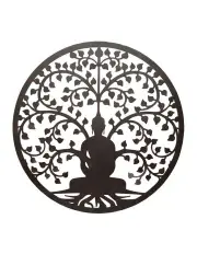 [Willow & Silk] Lasercut Buddha Serenity Wallart in Black