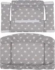 US High Chair Cushion Soft Baby Dining Chair Cushion Comfortable High Chair Seat Cushion Machine Washable High Chair Insert for Infants Babies and Toddlers(Gray stars)