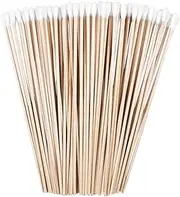 Beaupretty Long Wooden Cotton Swabs Cleaning Sterile Sticks Disposable Cotton Tip Swabs Applicators for Medicine Beauty,200pcs,6inch
