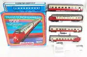 Marklin AC HO 1:87 Swiss SBB RAm TEE DIESEL MULTIPLE UNIT 4-Piece SET New! RARE!