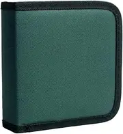 32pcs CD DVD Discs Storage Bag 4 Colours Available CD Case with Zipper Closure Oxford Handbags CD Bag (green)
