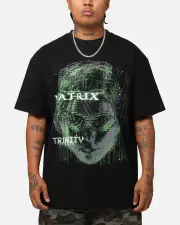 [AMERICAN THRIFT] American Thrift X The Matrix Trinity Heavy T-shirt Black - Size L L Black