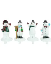 Northlight Winter Ready Glitter Snowman Christmas Stocking Holders