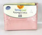 Springmaid Egyptian Cotton Blend Rose Pink Full Double Sheet Set 220 TC NOS NEW
