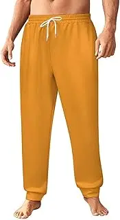 [Generic] Men's Sweatpants, Warm Butternut Orange-563, Polyester Joggers, Sweatpants Jogging Pants for Workout Running