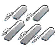 Aluminum USB3.0 Hub Docking Station USB C USB3.0 2.0 PD100W Card Reader