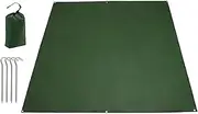 Tent Tarpaulin Waterproof with Eyelets - Robust Camping Tarpaulin 2.2 x 1.5 m as Tent Base or Tarp for Hammock, Tear-Resistant Groundsheet with Carry Bag & Pegs, Ideal for Outdoor, Picnic, Trekking