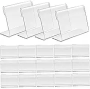 20pcs Acrylic Table Card Display Card Card (60x90mm) 20 Pieces Table Sign Holder Sign Stands for Display Challenge Display Boards Display Stand Tabletop Playing Card Holder