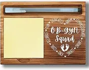 OB-GYN Squad Sticky Note Holder, OB-GYN Team Gifts, Appreciation Gifts for Obstetricians and Nurses, Wooden Sticky Note Pad Holder, Cute Desk Accessories for Women's Health Staff WPP88