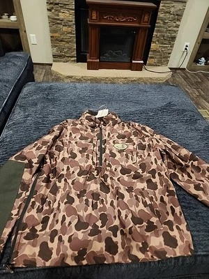 Dixie Decoys XL XLarge Long Point Shell Weight Pullover Olive Frogskin Camo