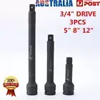 3/4"Drive Impact Extension Bar Set Socket&Adapter 5" 8" 12" CR-MO Heat Treated