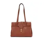 CELINE 195543 中款小牛皮中款 SOFT16 肩背包 黃褐色