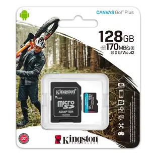 KINGSTON 128G 128GB microSDXC Canvas Go Plus 170MB U3 金士頓記憶卡