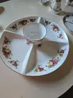 Royal Albert "Old Country Roses" Chip 'n Dip Platter Tray 37.5