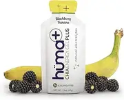 Huma Plus - Chia Energy Gel, BlackBerry Banana, 12 Gels - Natural Electrolyte Enhanced Energy Gel