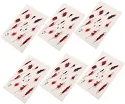 SAFIGLE 6Pcs Temporary Scar Stickers Realistic Fake Wounds for Halloween Makeup Body Stickers Vampire Costume Accessories for Party Decorations and Roleplay