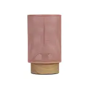 Lenny Mesh Bedside Table Lamp In Pink