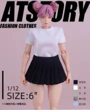1/12 Snail Shell Pleated JK Short Skirt Suitable for 6-inch TBL Doll Ornament