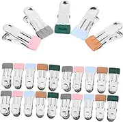 Alipis 25pcs Photo Clip of Dipping Clothes Kitchen Clothes Pegs Clothes Line Clip Hangers with Clips Washing Fixing Clip Closing Clamps for Food Laundry Clothes Pins Stainless Steel
