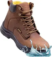 [EVER BOOTS] EVERBOOTS ULTRA DRY Men's Waterproof Hiking Work Boots, Lightweight Ultility Leather Shoes, Water Proof Tactical Military Outdoor Ankle Mens Boot for Construction, Roofing, Hunting, Winter Trails