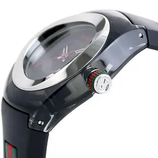 GUCCI YA137301 古馳 手錶 36mm 黑色面盤 黑色橡膠錶帶 女錶 男錶