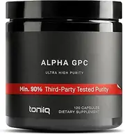 Ultra High Purity Alpha GPC Capsules - 600mg Concentrated Formula - 99%+ Pharmaceutical Grade for Enhanced Absorption - Naturally Supports Brain Function - 120 Capsules Alpha GPC Supplement